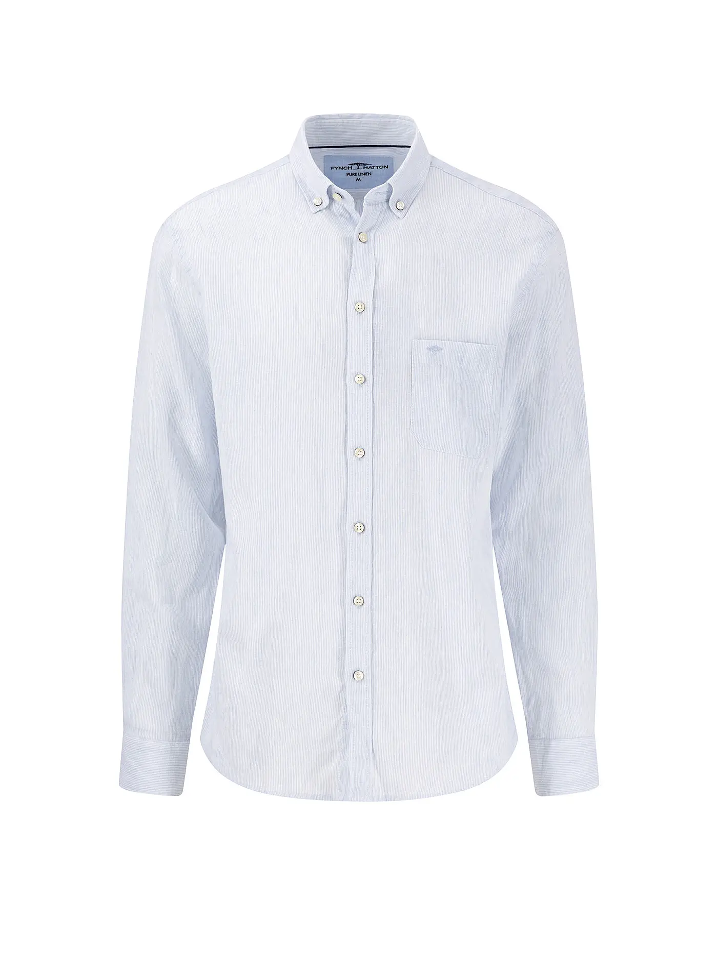 FYNCH HATTON | Leinenhemd Casual Fit | hellblau